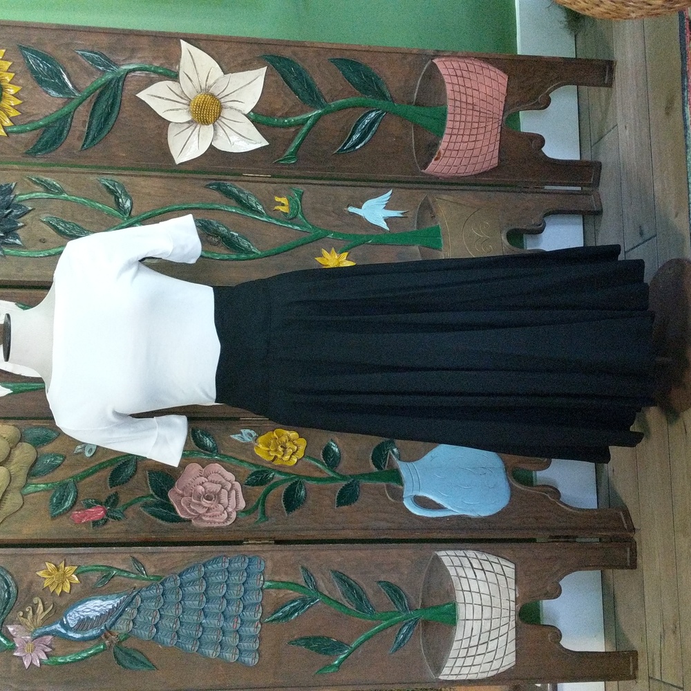 EUC Ralph Lauren White 3/4 Sleeve Boat Neck Hepburn Retro Pin Up 50s Size XS